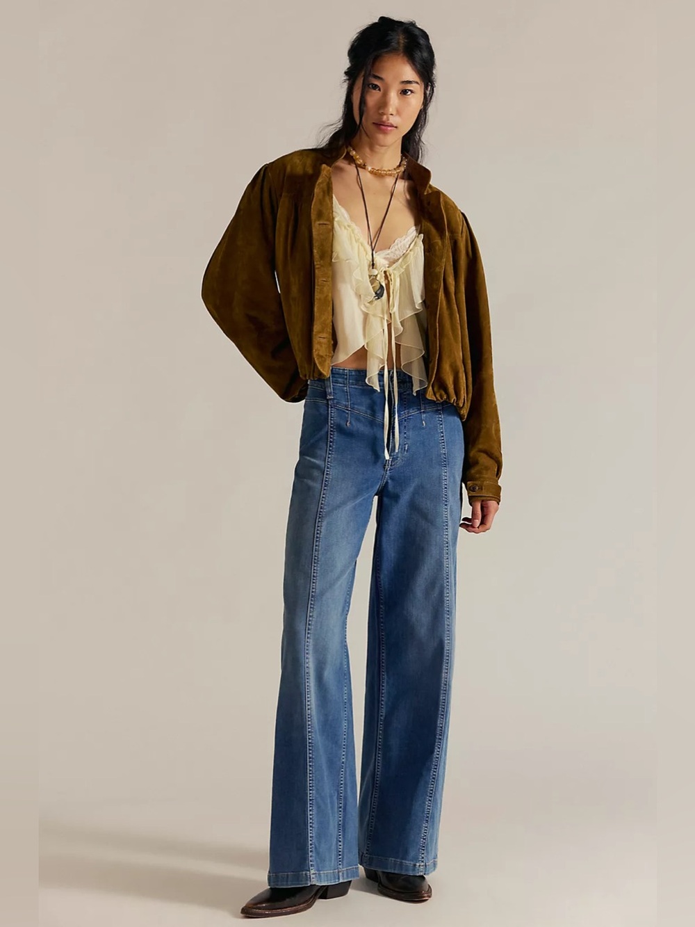 🆕 We The Free Libre Wide-Leg Jeans in Goodie Goodie NWT SZ 26